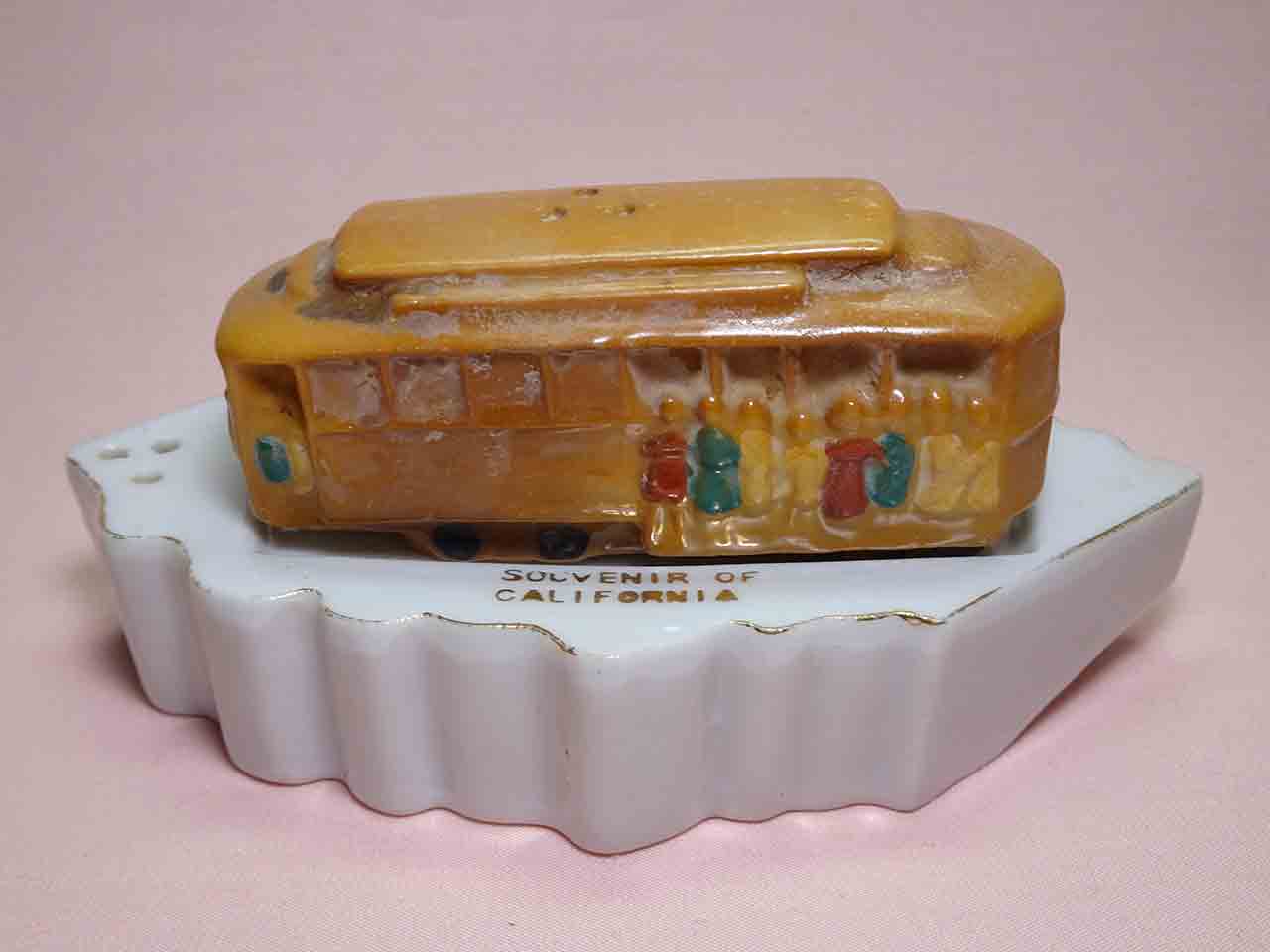 14684 California and cable car salt and pepper shakers