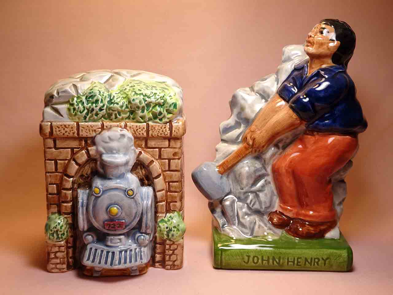 42747 American Folklore series of salt and pepper shakers - John Henry