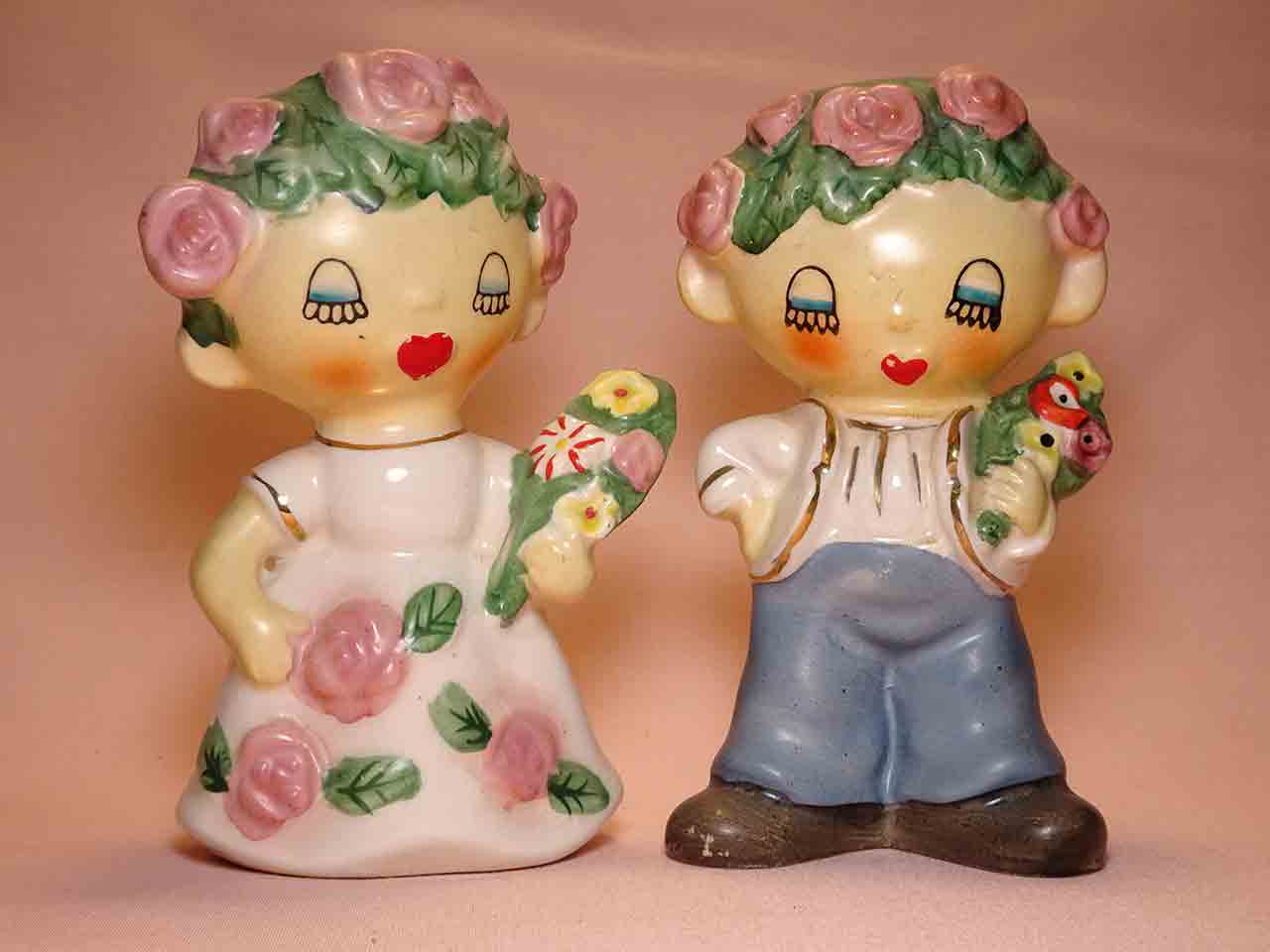 43050 Four Seasons Flower Children salt and pepper shakers - Summer
