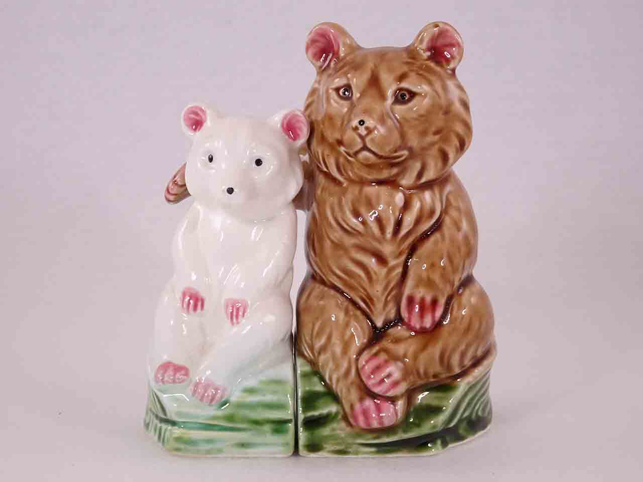 49043 Bears salt and pepper shakers from series entitled Norleans Animals - One with Arm Over the Other