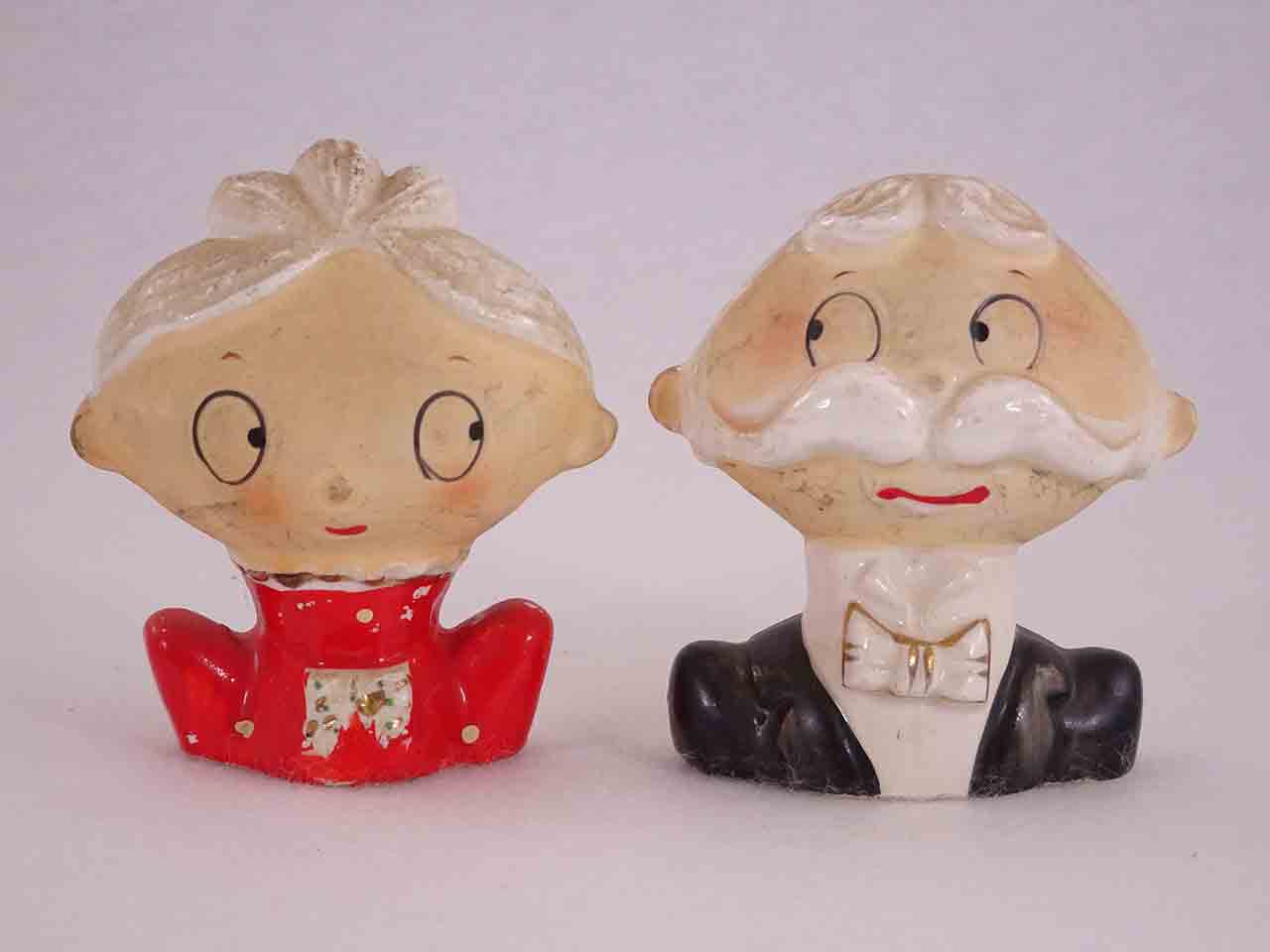 51489 Holt Howard like busts of old couple salt and pepper shakers