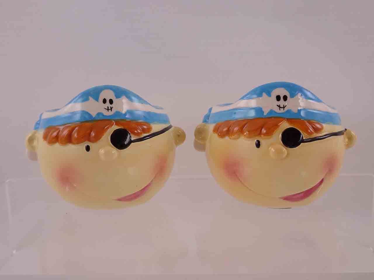 54248 Pirate Heads that Double as Eggcups salt and pepper shakers
