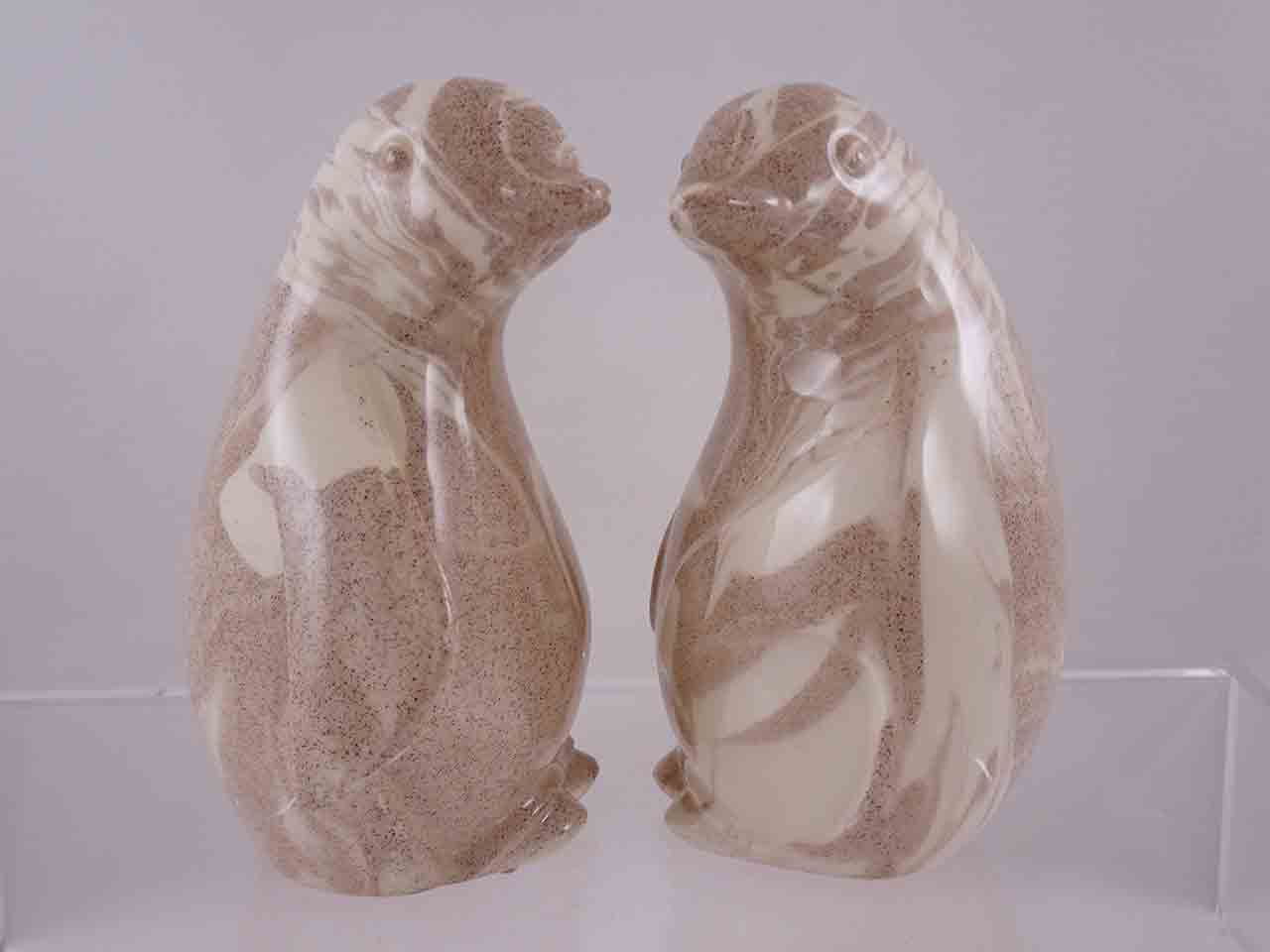 54486 Mount Saint Helens Ashware penguin salt and pepper shakers