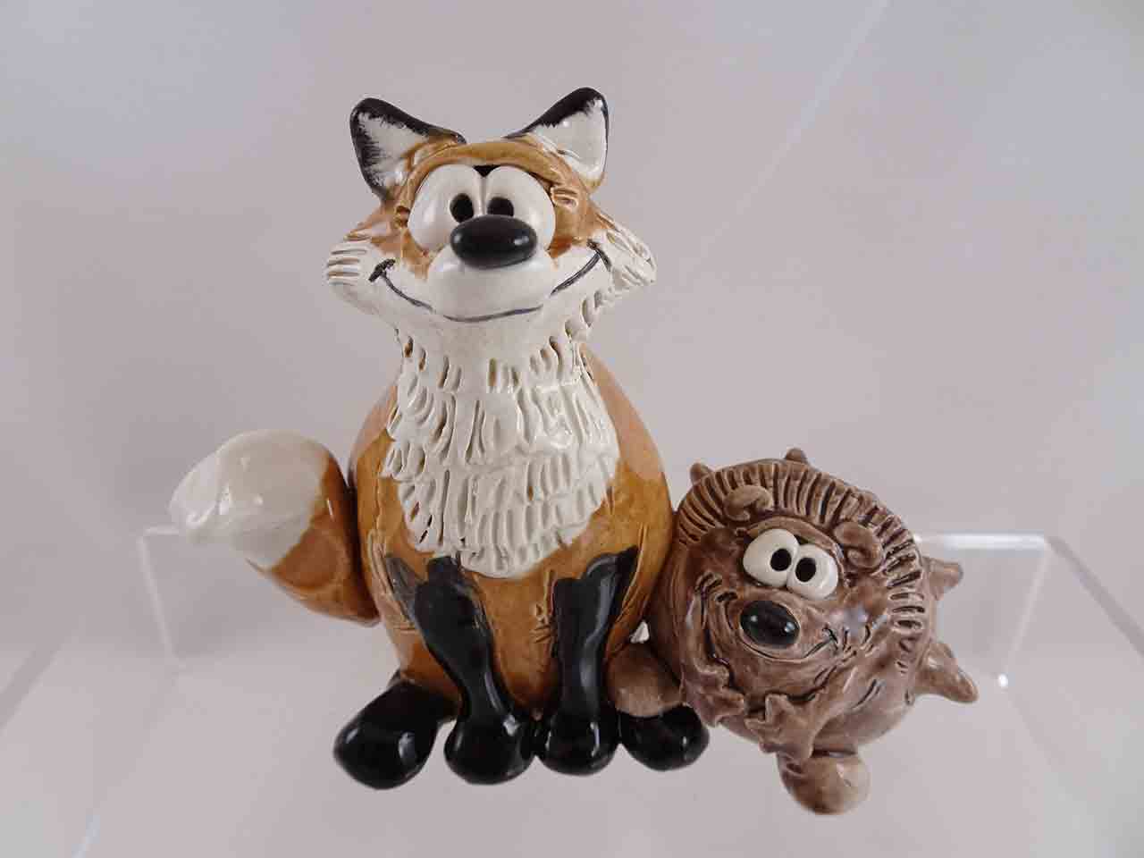 59098 Fox and hedgehog salt and pepper shakers by Kath Jamison