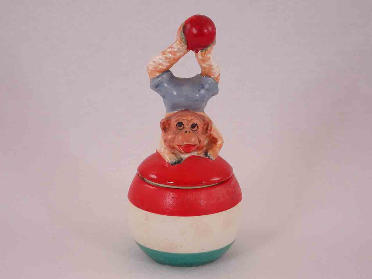 49076 Circus Animals Balancing on Circus Balls salt and pepper shakers - monkey