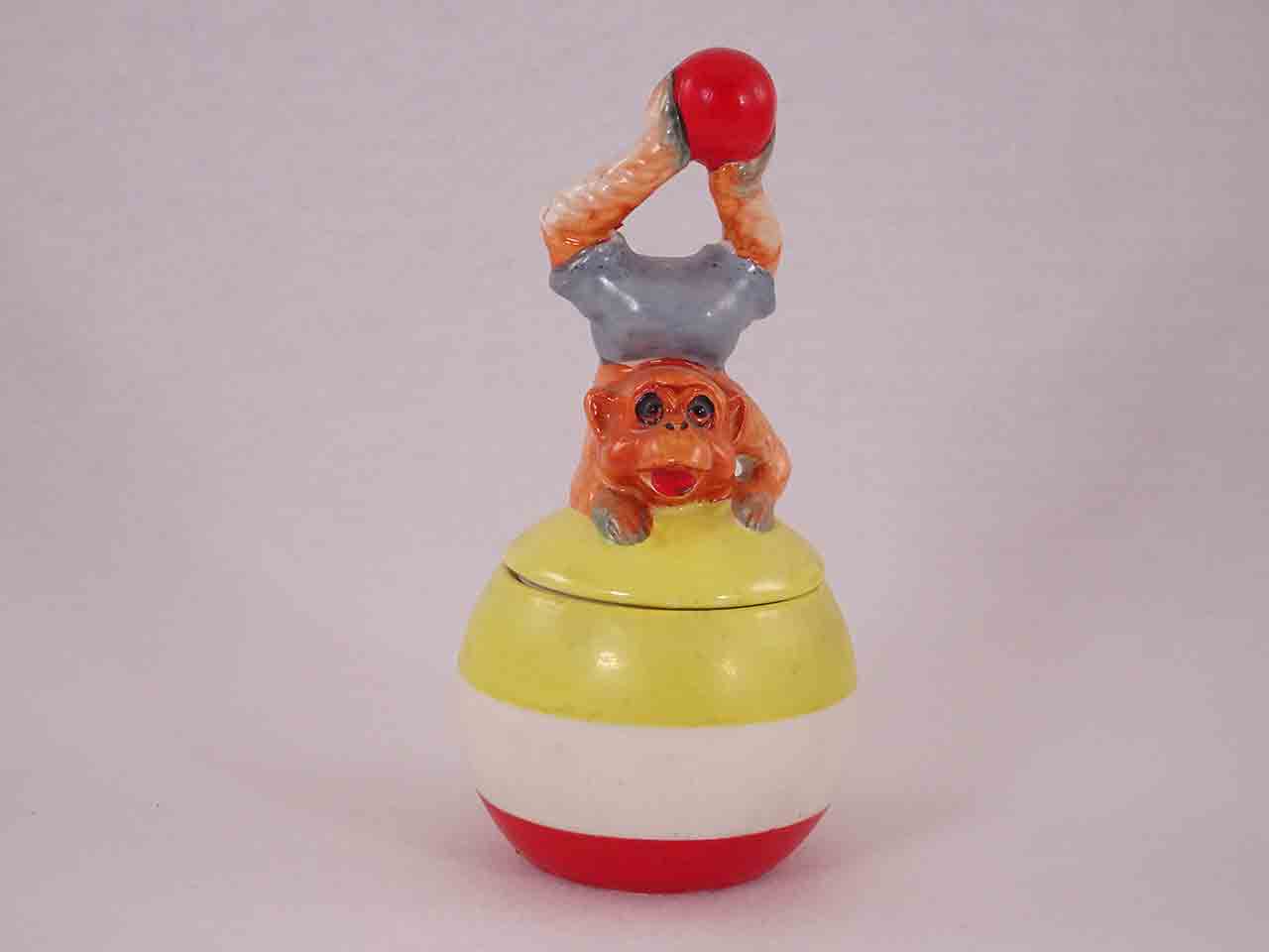 49081 Circus Animals Balancing on Circus Balls salt and pepper shakers - monkey