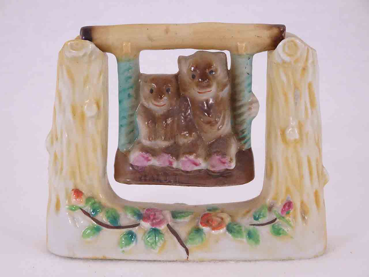 49284 Animals on swings salt and pepper shaker series - bears