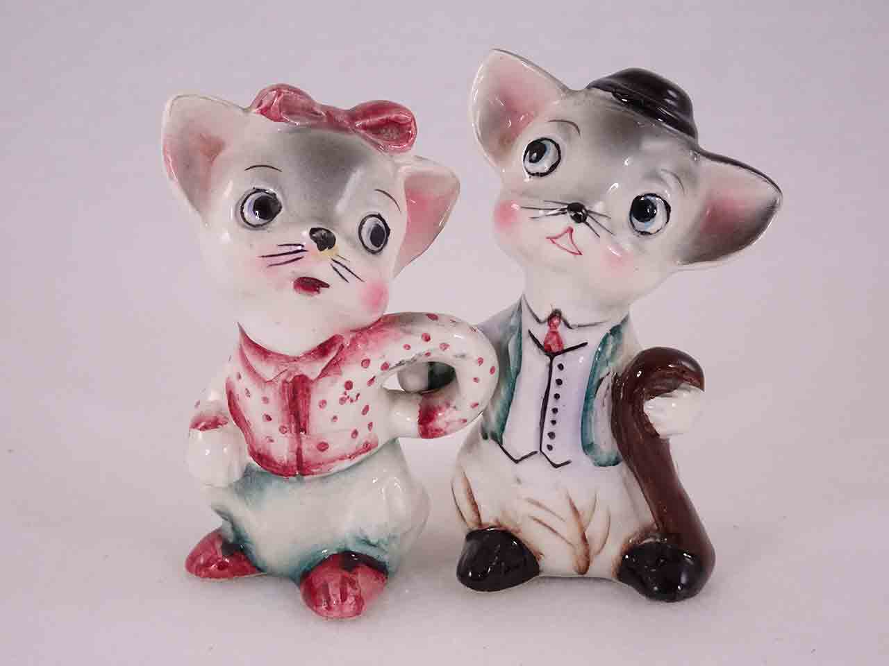 49296 Japan Dressed Animals Salt and Pepper Shakers - Cats