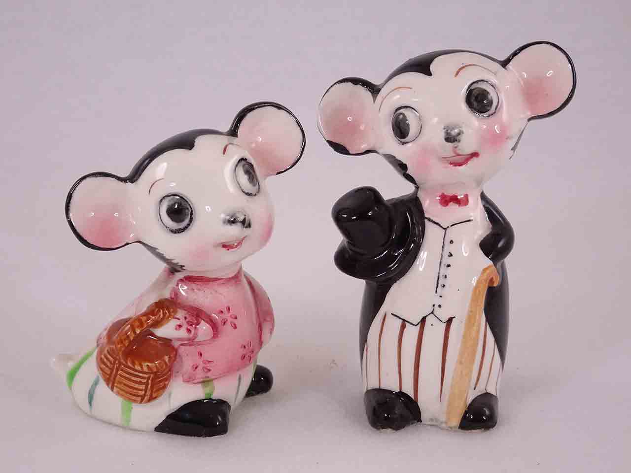 49300 Japan Dressed Animals Salt and Pepper Shakers - Mice