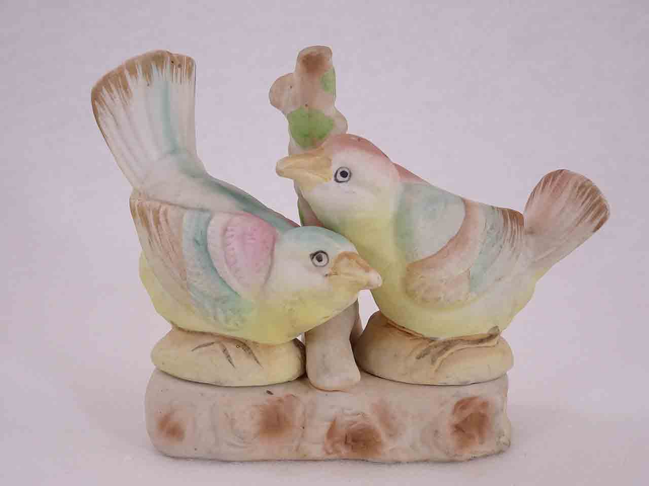51104 Occupied Japan bisque finished winged animals in bases salt and pepper shakers - birds