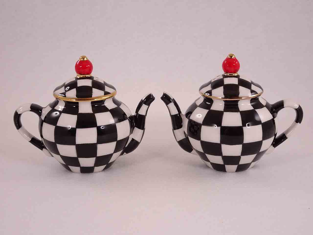 51142 MacKenzie-Childs salt and pepper shakers - teapots