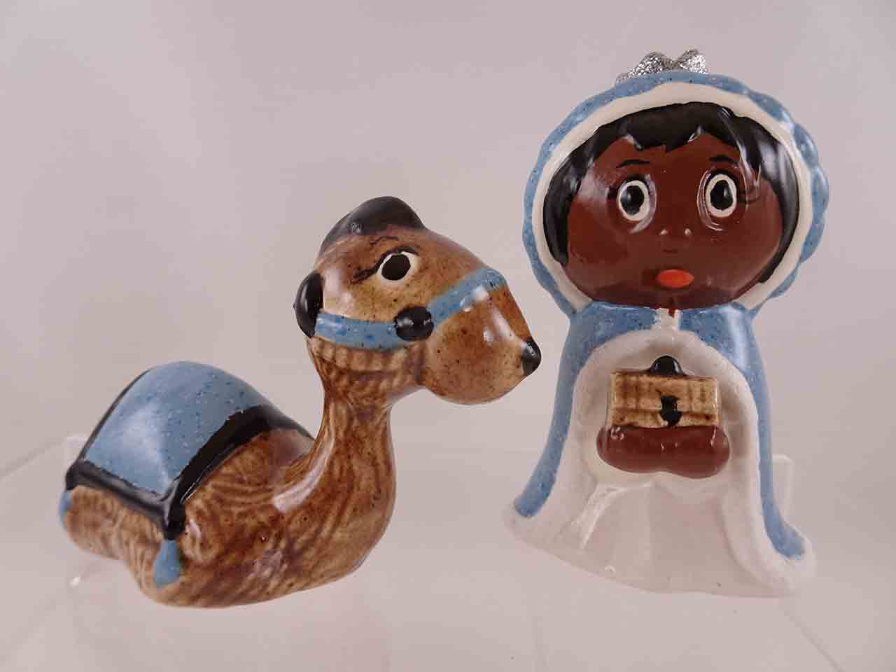 55019 Jean Grief nativity scene series of salt and pepper shakers - wise man & camel