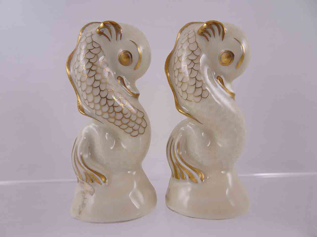 56674 Limoges seahorses / sea serpents salt and pepper shakers