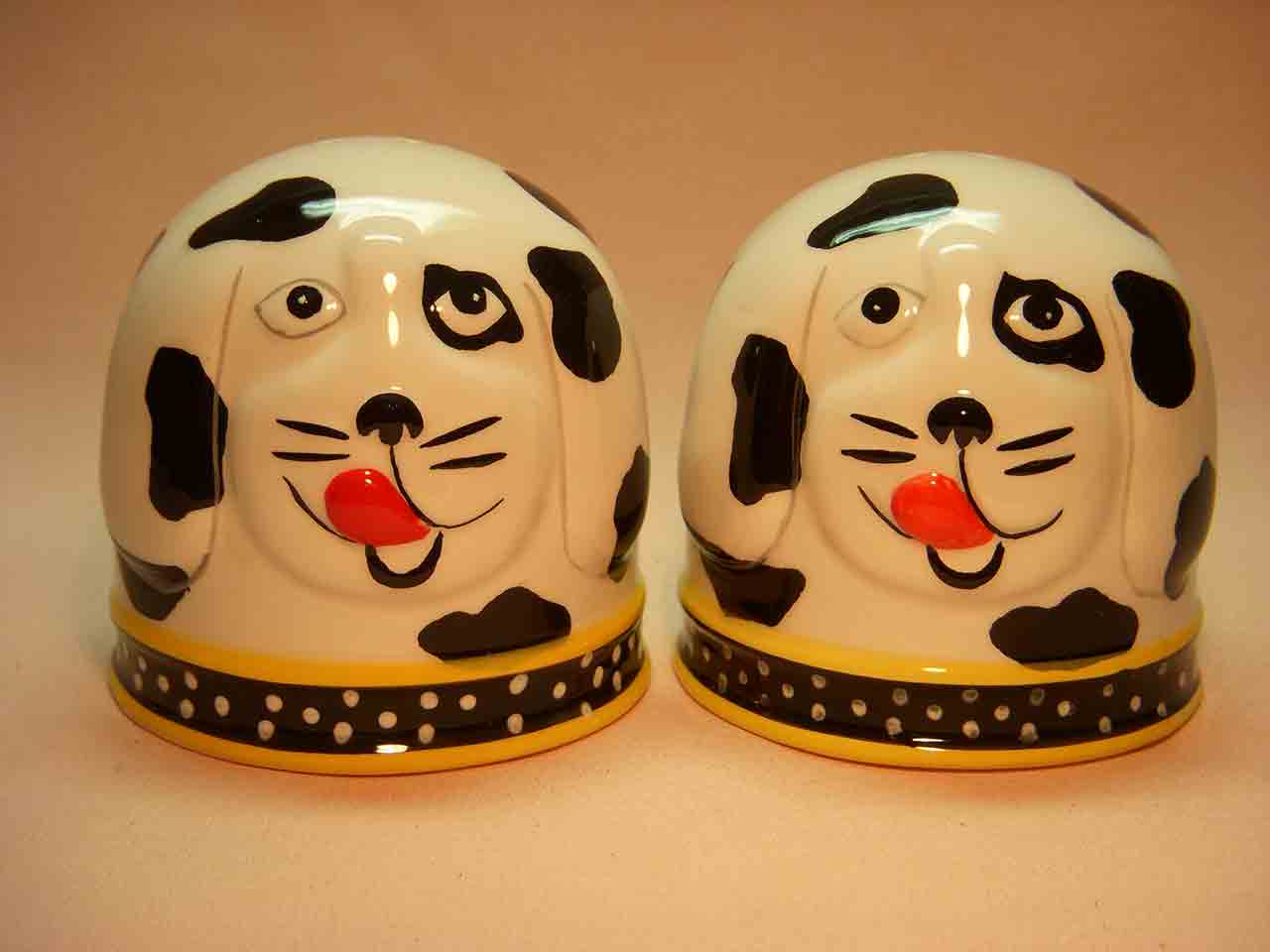 7201 Unique Produx Cat and Dog Heads salt and pepper shakers