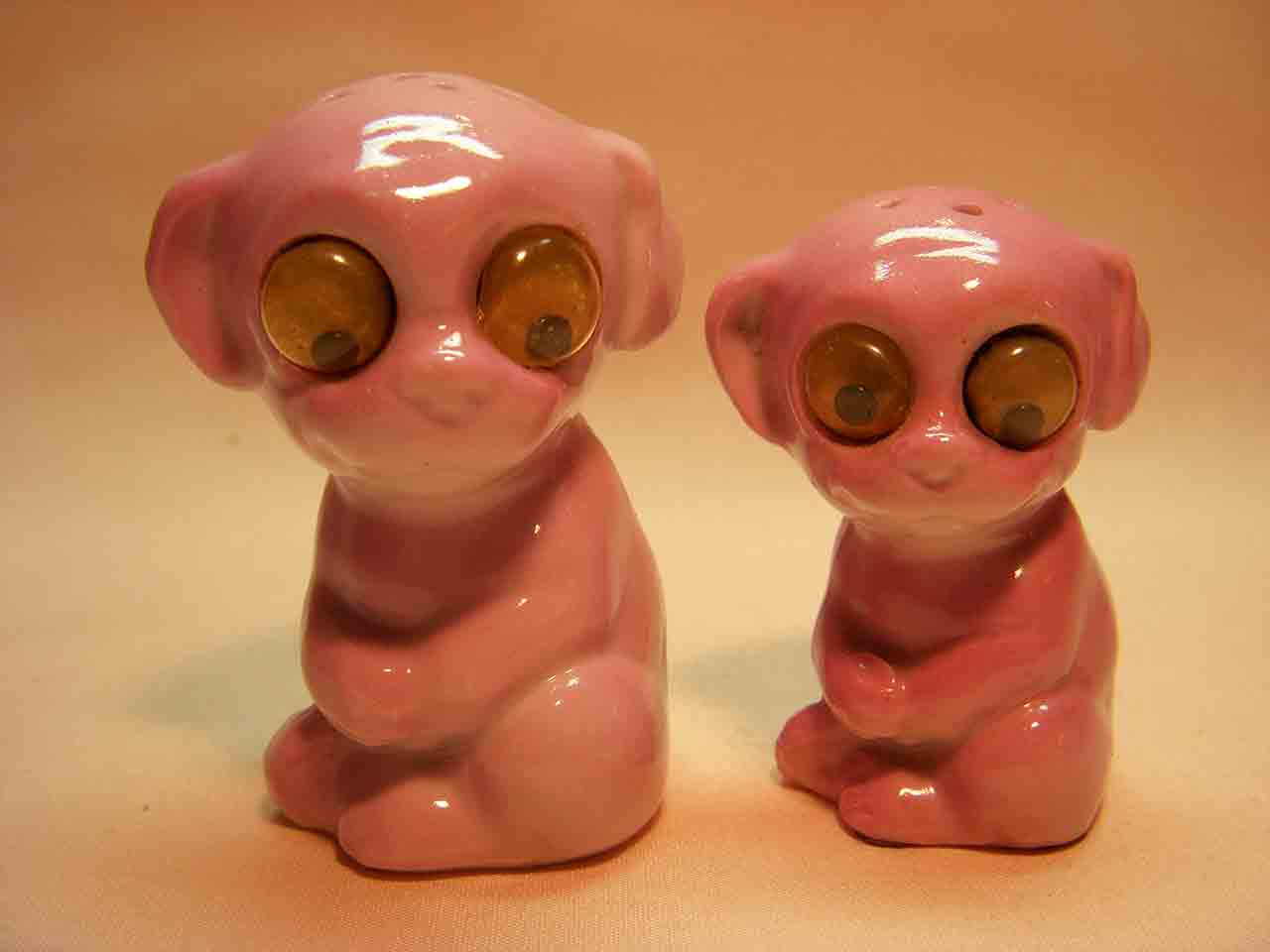 19619 Germany google-eyed animal salt and pepper shakers - dogs