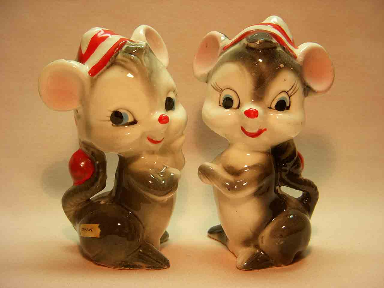 21913 Kreiss Christmas mice salt and pepper shakers