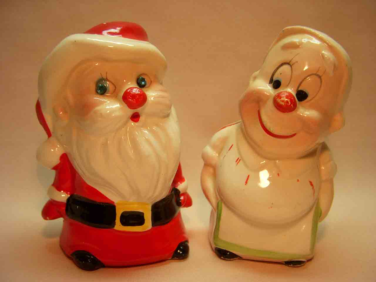 21925 Kreiss Christmas Santa Claus and Mrs. Claus salt and pepper shakers
