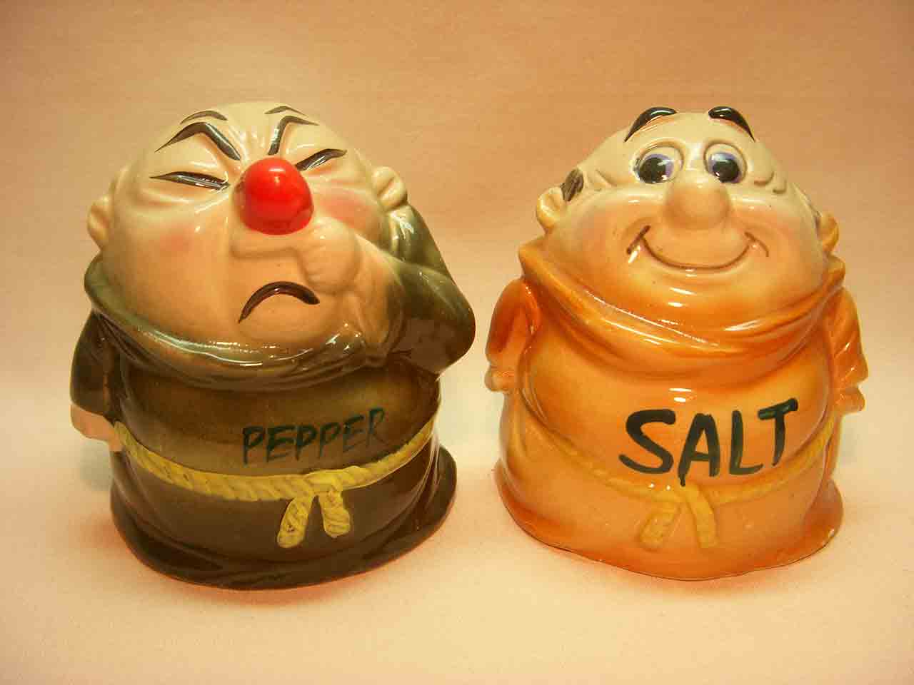 21935 Kreiss monks salt and pepper shakers
